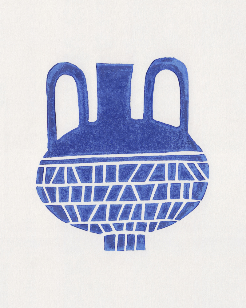 Linocut Vase #6 od Alisa Galitsyna