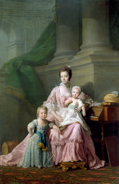 Queen Charlotte (1744-1818), with her Two Eldest Sons od Allan Ramsay