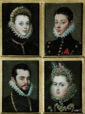 Portrait of Two Men and Two Women