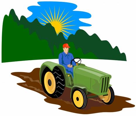 Farmer driving his tractor od Aloysius Patrimonio