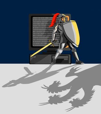 Knight protecting your computer od Aloysius Patrimonio