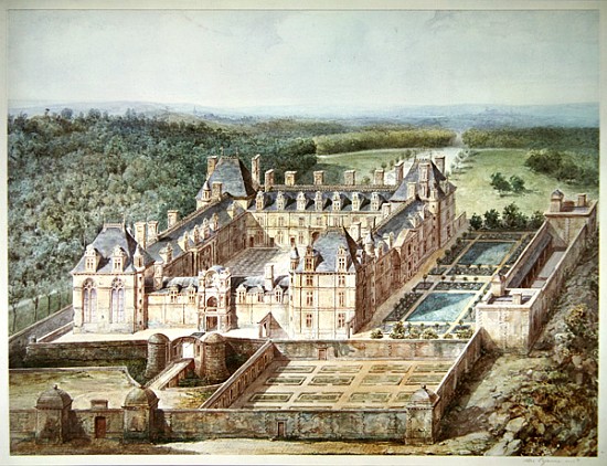 View of the Chateau of Ecouen od Alphonse Lejeune