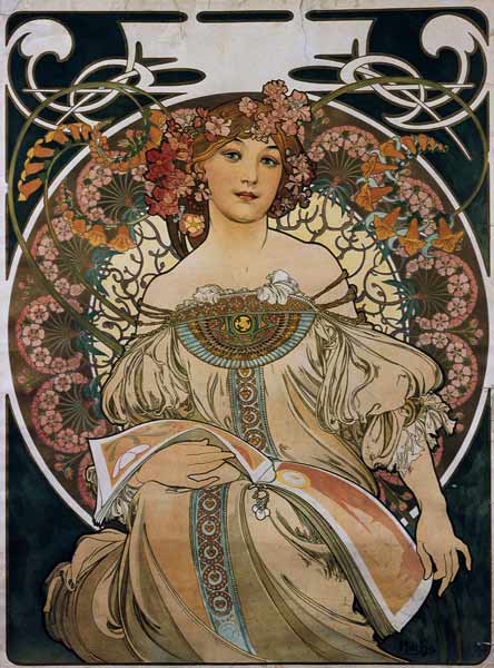(poster design original for F. Champenois however without company impression) od Alphonse Mucha