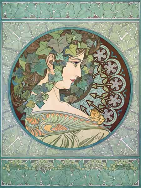 Ivy od Alphonse Mucha