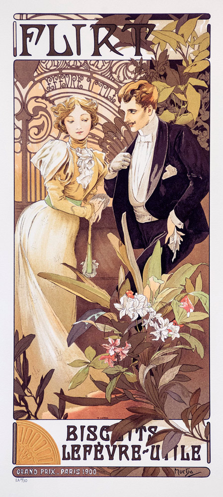 Advertising Poster for the Flirt Biscuits od Alphonse Mucha