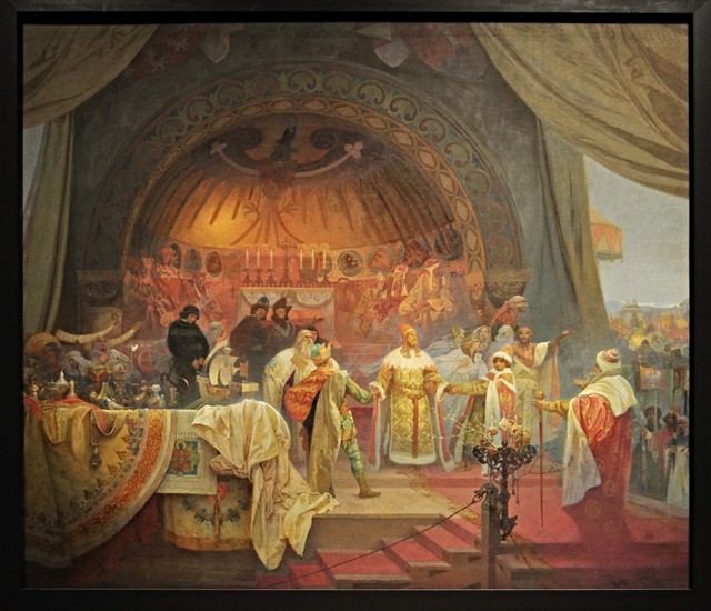 Ottokar II of Bohemia. The Union of Slavic Dynasties (The cycle The Slav Epic) od Alphonse Mucha