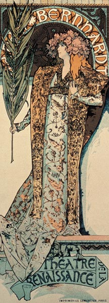 Gismonda, the first poster of Mucha for Sarah Bernhard and the Théatre de renaissance od Alphonse Mucha