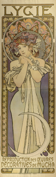 Lygie - Reproduction des oeuvres decoratives de Mucha (Lygie - Wiedergabe der dekorativen Werke von  od Alphonse Mucha