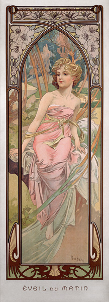 Times of day: The wake up the morning. od Alphonse Mucha