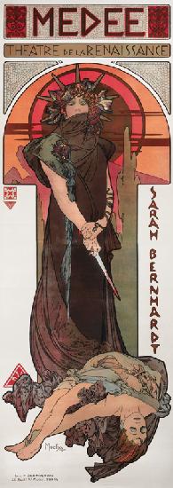 Médée, poster for Sarah Bernhardt's and the Théatre de's La renaissance