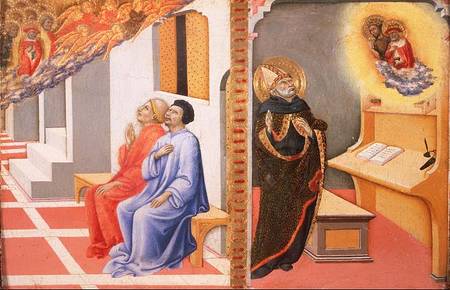 The Visions of (LtoR) St. Jerome and St. John the Baptist od also Ansano di Pietro di Mencio Pietro