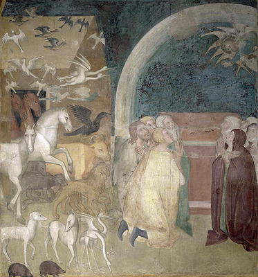Leaving the Ark, 1356-67 (fresco) od also Manfredi de Battilori Bartolo di Fredi