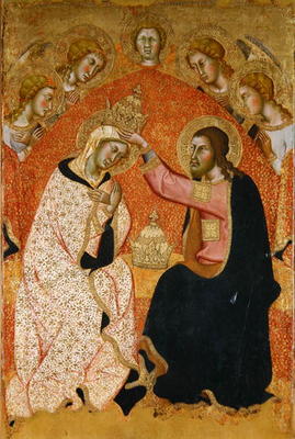 The Coronation of the Virgin (tempera on panel) od also Manfredi de Battilori Bartolo di Fredi