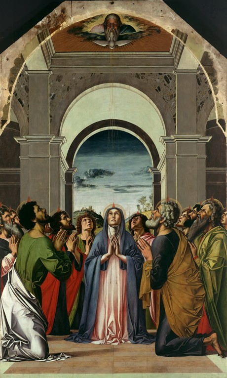The Descent of the Holy Spirit. Central Panel of Polyptich of the Pentecost od Alvise Vivarini
