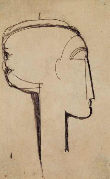 Hlava v profilu od Amadeo Modigliani