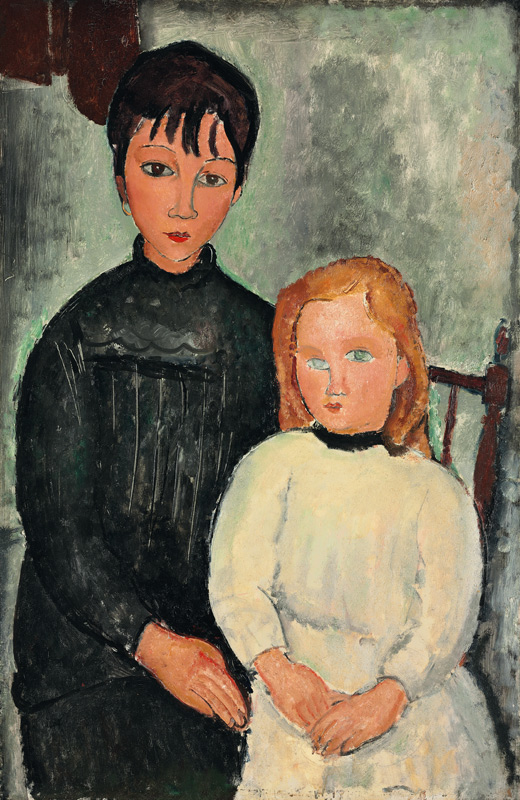 Die beiden Mädchen od Amadeo Modigliani