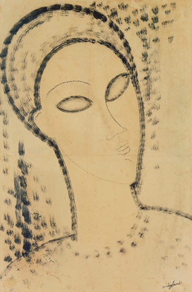 Hlava od Amadeo Modigliani