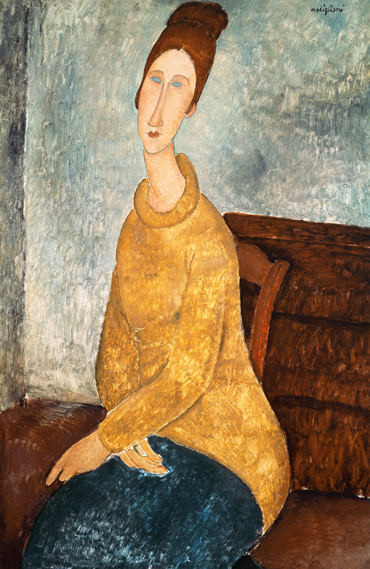 Jeanne Hebuterne in a Yellow Jumper od Amadeo Modigliani