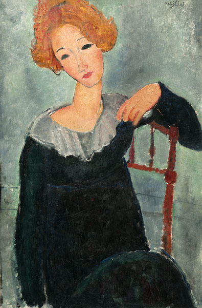 Rothaarige Frau od Amadeo Modigliani