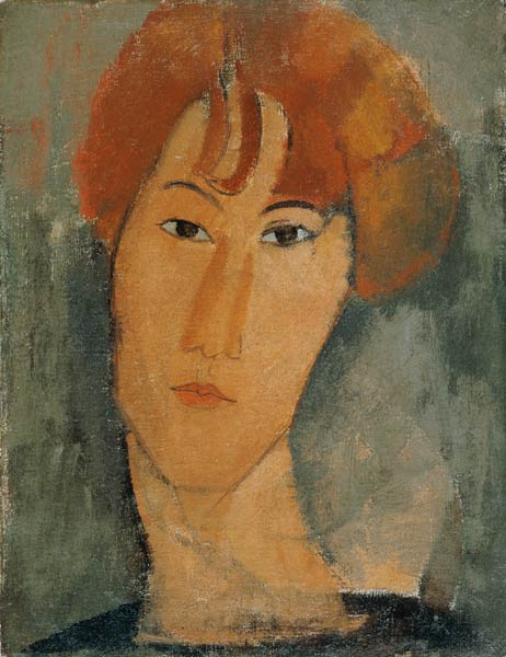 Red-haired young woman with ruff od Amadeo Modigliani