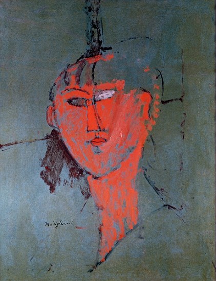 The Red Head, c.1915 od Amadeo Modigliani