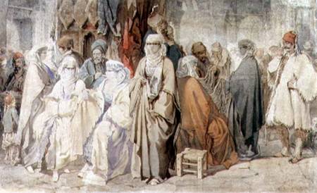 Figures in the Bazaar, Constantinople od Amadeo Preziosi