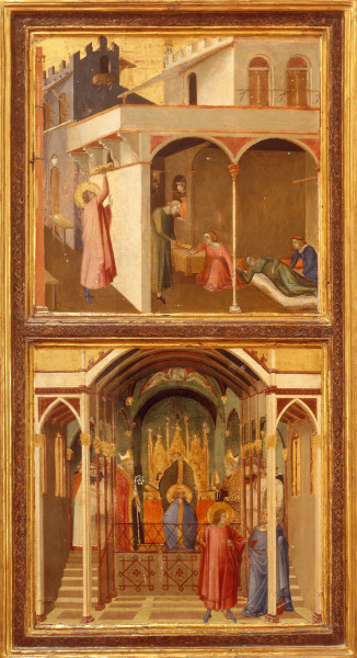 2 scenes with St.Nicholas od Ambrogio Lorenzetti