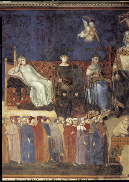 Virtues Pax, Fortitudo... od Ambrogio Lorenzetti