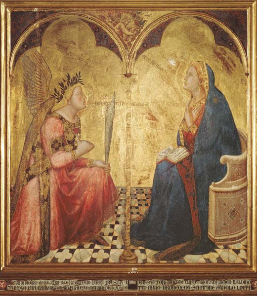 Lorenzetti , Annunciation to Mary od Ambrogio Lorenzetti