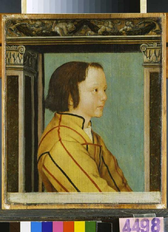 Portrait of a boy with brown hair od Ambrosius Holbein