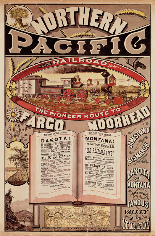 Northern Pacific Railroad Advertisement od American School