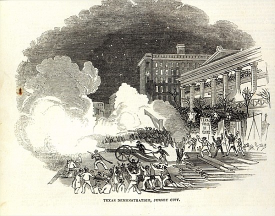 Demonstration at Jersey City in favour of the Annexation the United States of Texas, illustration fr od American School