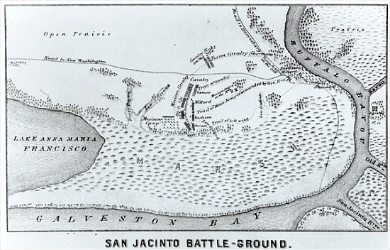 Ground Plan of the Battle of San Jacinto od American School