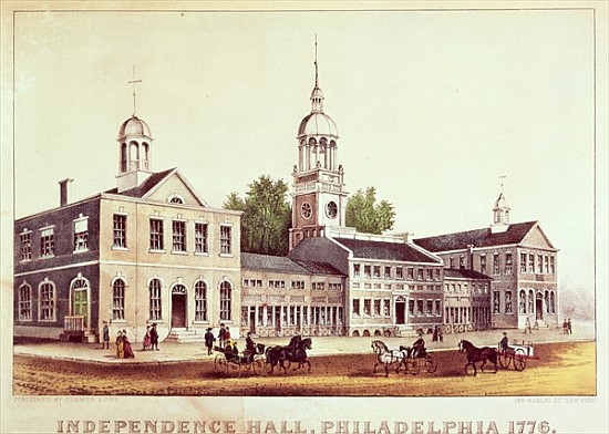 Independence Hall, Philadelphia, 1776, published Nathaniel Currier (1813-88) and James Merritt Ives  od American School