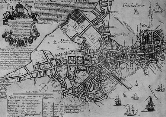 Plan of Boston, New England od American School