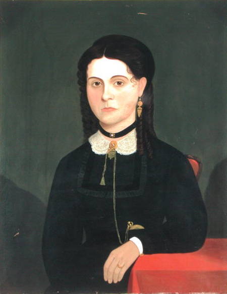 Portrait of Mrs James Madison Winn (b.1833) 1853-60 od American School
