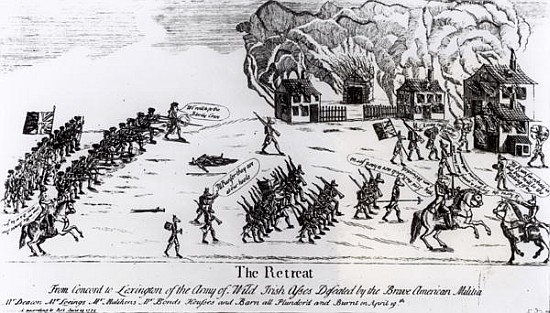 The Retreat, published 1775 od American School
