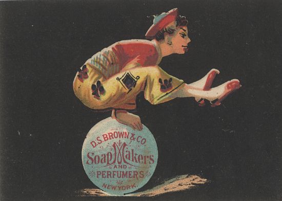 Advertisement for D. S. Brown & Co. Soap makers and Perfumers, New York od American School, (19th century)