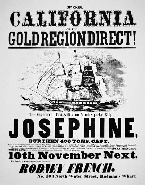 Clipper Ship Poster, 1849 (print) od American School, (19th century)