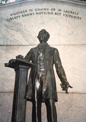 Memorial for Wendell Phillips (1811-84) 'Prophet of Liberty' (bronze) od American School, (19th century)