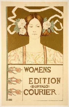 Reproduction of a poster advertising the 'Women's edition Buffalo Courier'