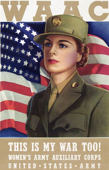 World War II WAAC Poster ?This is My War Too!? od American School, (20th century)