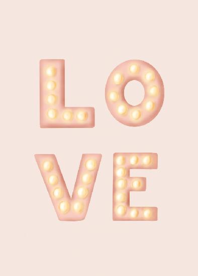 LOVE Light Letters Pink