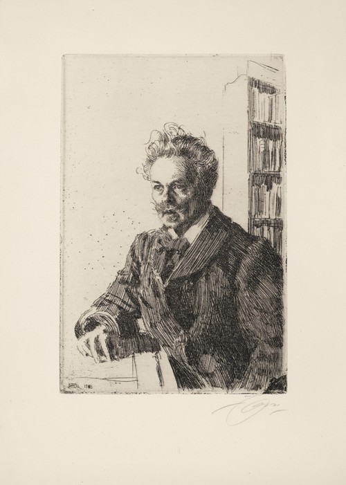 August Strindberg od Anders Leonard Zorn
