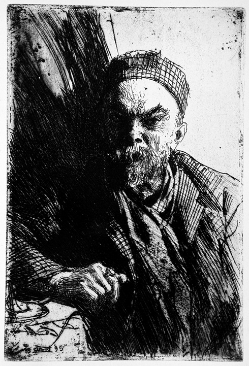 Portrait of the Poet Paul Verlaine (1844-1896) od Anders Leonard Zorn
