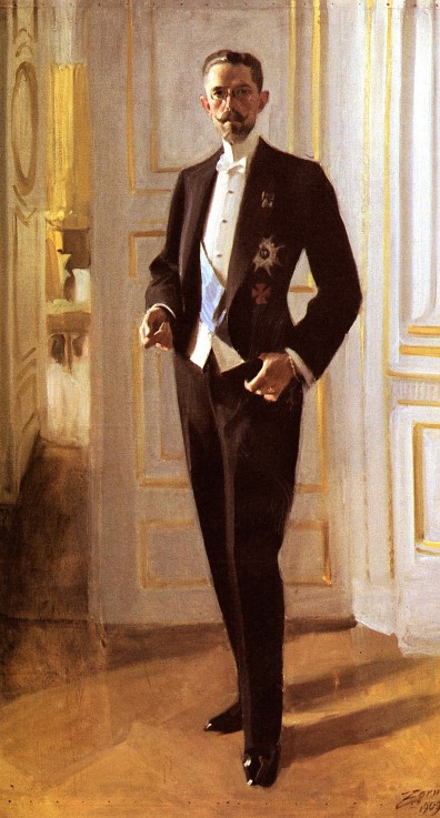 Portrait of Gustav V, King of Sweden od Anders Leonard Zorn