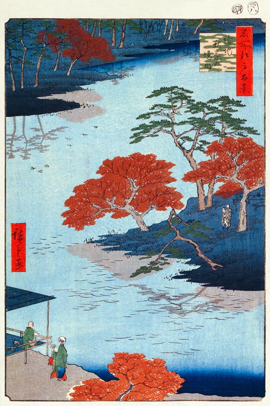 Inside Akiba Shrine at Ukeji. (One Hundred Famous Views of Edo) od Ando oder Utagawa Hiroshige