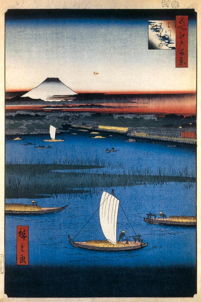 Mitsumata Wakarenofuchi (One Hundred Famous Views of Edo) od Ando oder Utagawa Hiroshige