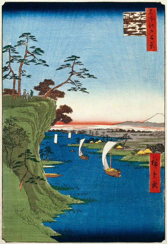 View of Konodai and the Tone River (One Hundred Famous Views of Edo) od Ando oder Utagawa Hiroshige