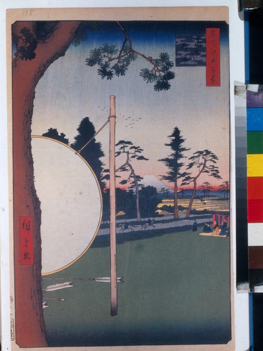 The Horse Track at Takata (One Hundred Famous Views of Edo) od Ando oder Utagawa Hiroshige
